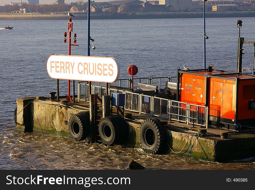 The ferry landing stage on the River Mersey in Liverpool. The ferry landing stage on the River Mersey in Liverpool.