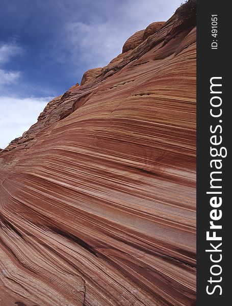 The Wave is one of the most spectacular formation of Sandstone in the Vermillion Cliffs Wilderness Area in southern Utah