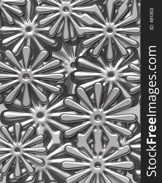 Metal looking flower background. Metal looking flower background