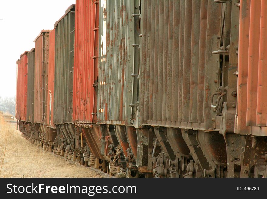 Old freight cars, Hoag, Nebraska