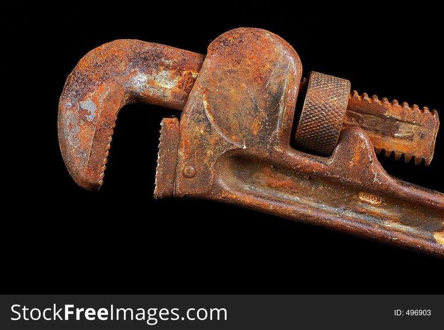 Old Pipe Wrench. Old Pipe Wrench