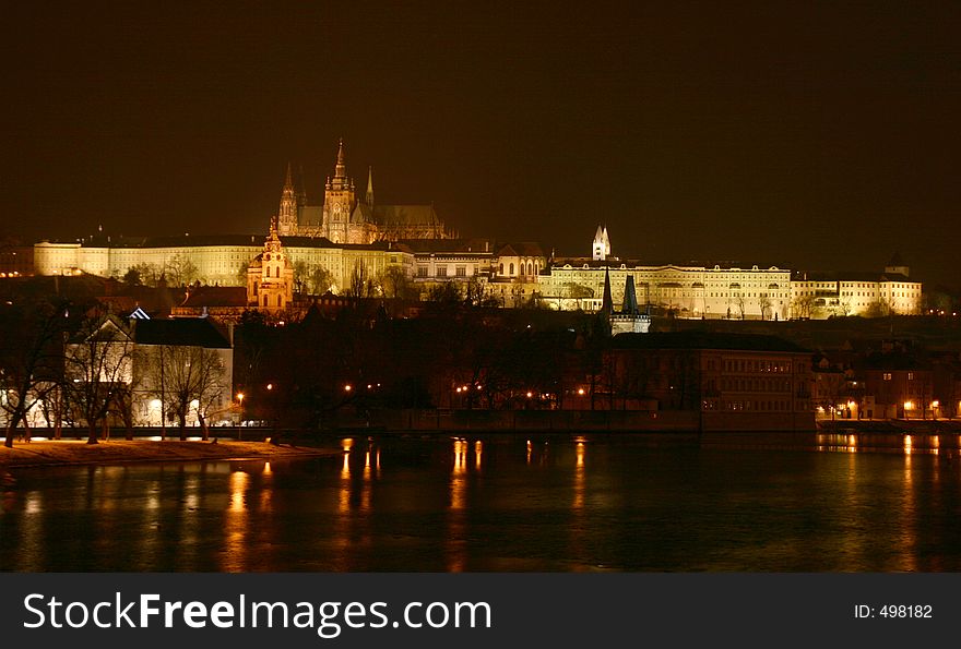 View of the castle of Prague. View of the castle of Prague.