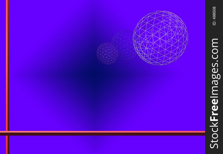 Background with lines and wired spheres. Background with lines and wired spheres