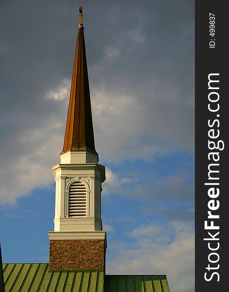 Beautiful church top in blue sky