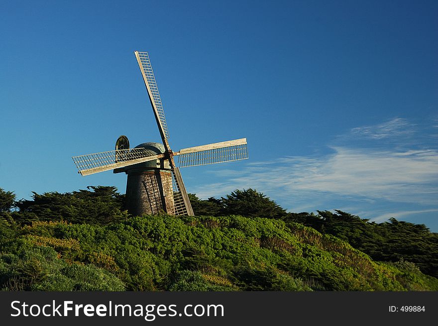 An old windmill in Golden Gate Park, San Francisco