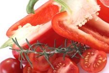 Red Paprika And Tomatoes. Stock Image Red Paprika And Tomatoes. Stock Image