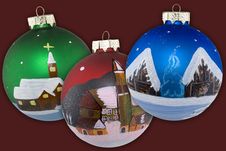 Christmas Balls Hand Painted Stock Photo Christmas Balls Hand Painted Stock Photo