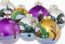 Christmas Balls Hand Painted Royalty Free Stock Photo Christmas Balls Hand Painted Royalty Free Stock Photo