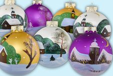 Christmas Balls Hand Painted Stock Photography Christmas Balls Hand Painted Stock Photography