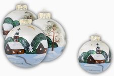 Christmas Balls Hand Painted Royalty Free Stock Photography Christmas Balls Hand Painted Royalty Free Stock Photography