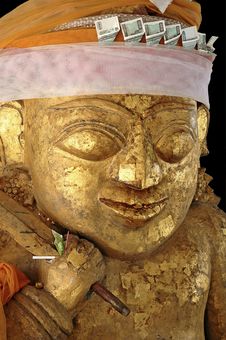Myanmar, Bagan: Statue In A Pagoda Royalty Free Stock Image Myanmar, Bagan: Statue In A Pagoda Royalty Free Stock Image