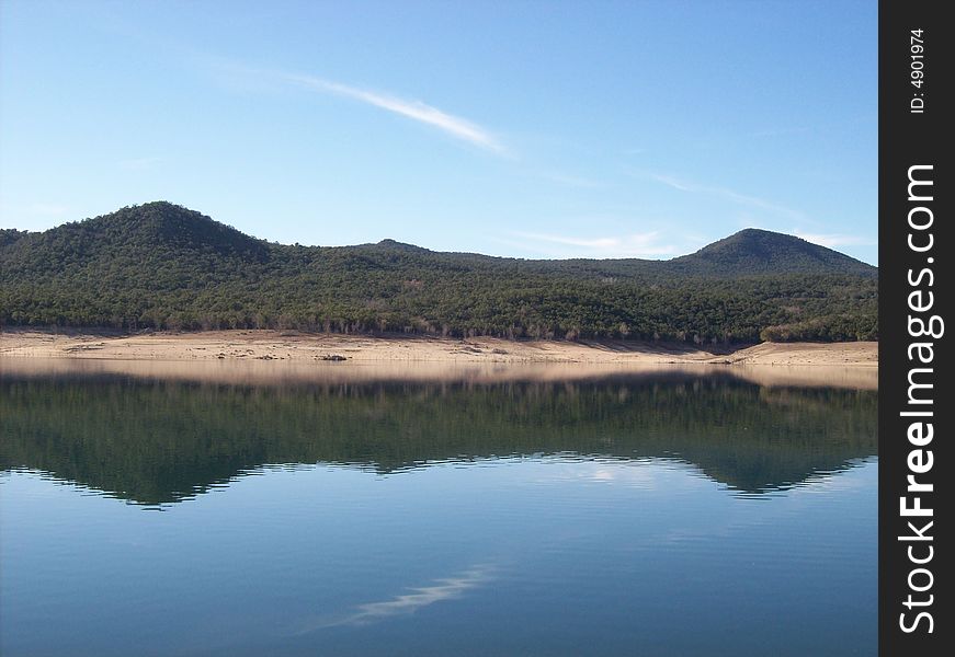 A large reservoir in the north-east of Spain, Catalonia, on the French border. A large reservoir in the north-east of Spain, Catalonia, on the French border.