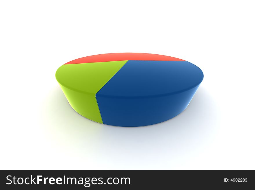 Statistics - 3d isolated multicolor diagram. Statistics - 3d isolated multicolor diagram