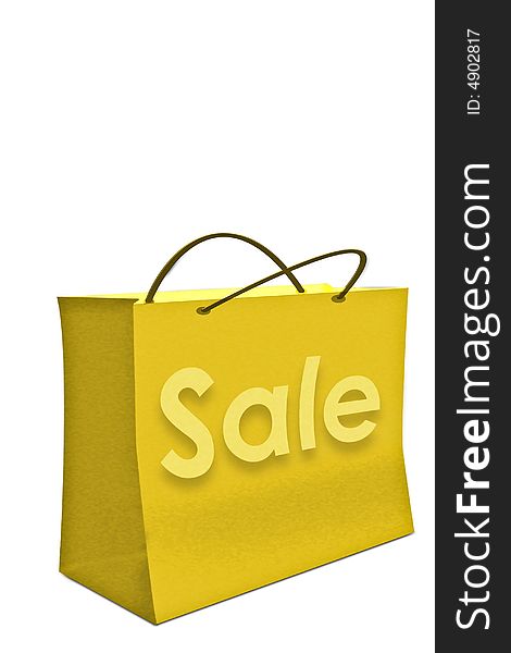 Plain colored paper shopping bag with handles. Plain colored paper shopping bag with handles