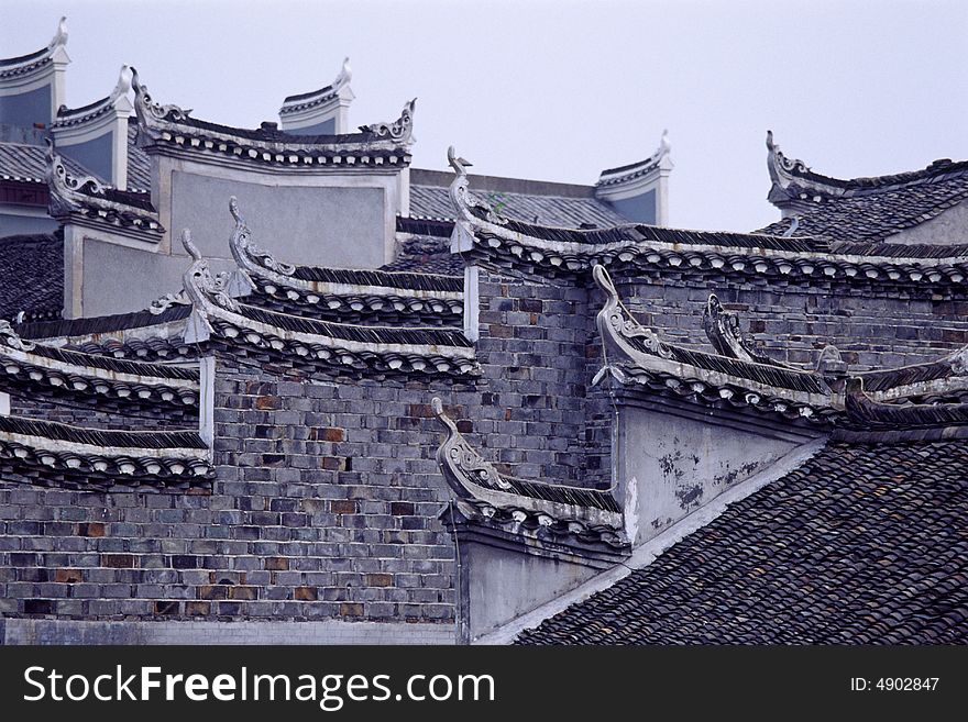 Traditional architecture stye of east china. Traditional architecture stye of east china