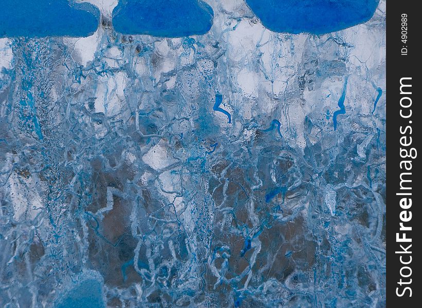 Blue Ice Abstract