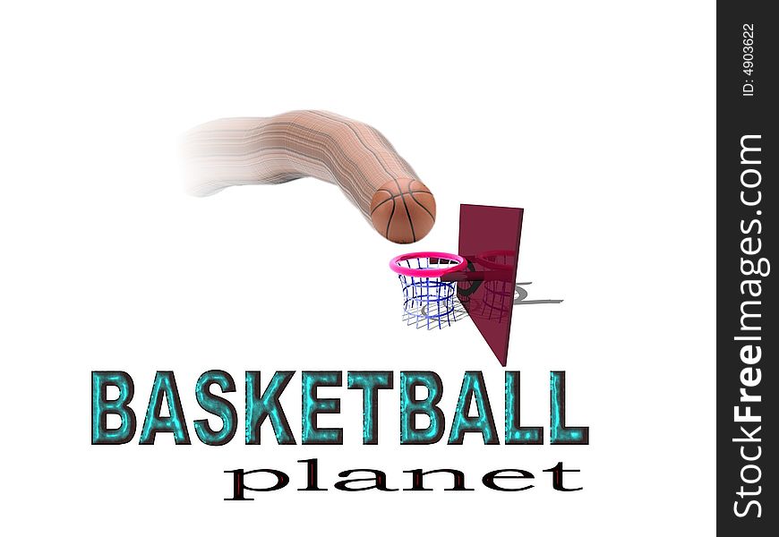 Illustration of basketball game computer generated. Illustration of basketball game computer generated