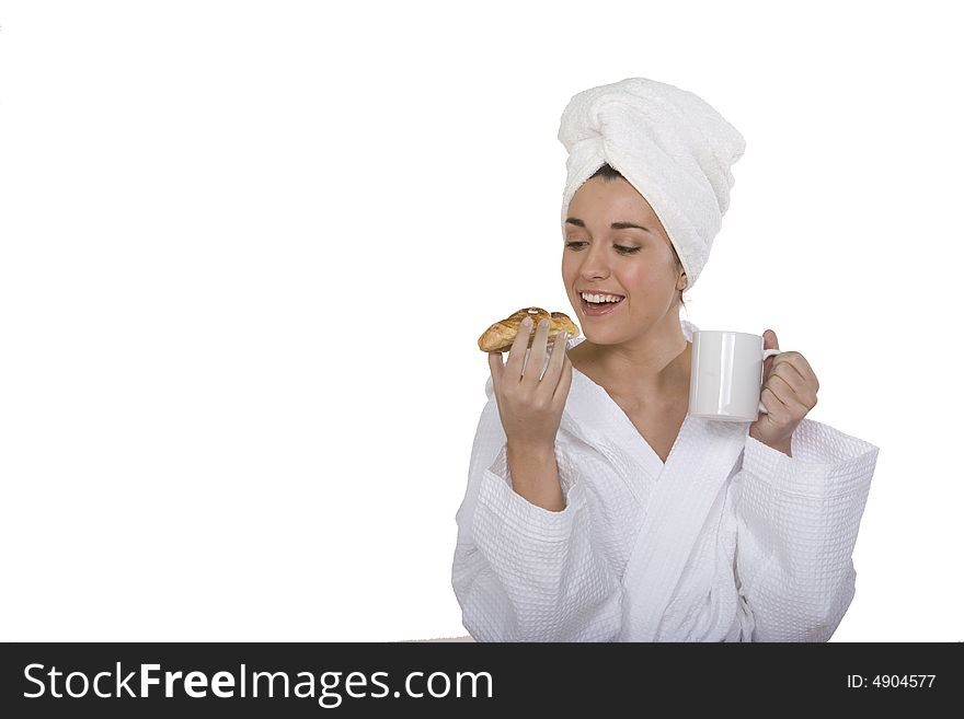 Young Woman Having Breakfast