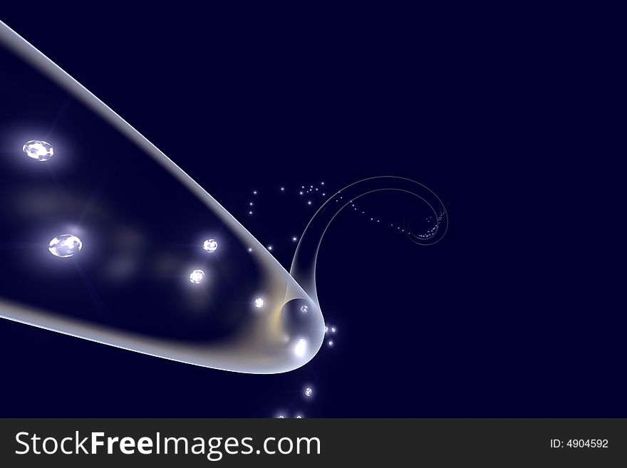 Fast light particles flowing fast along a helix. Fast light particles flowing fast along a helix