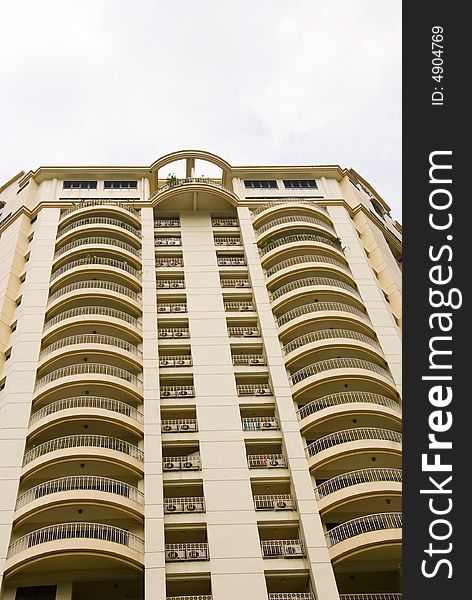 Modern apartment building, with balconies