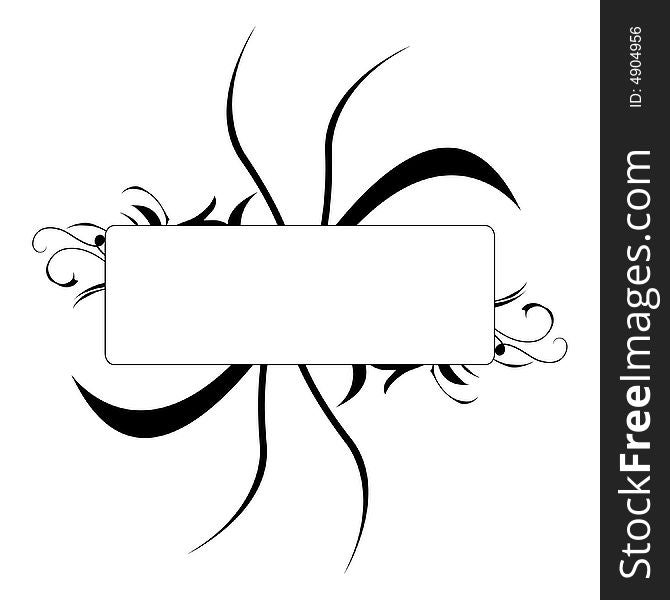 Abstract floral frame, vector illustration
