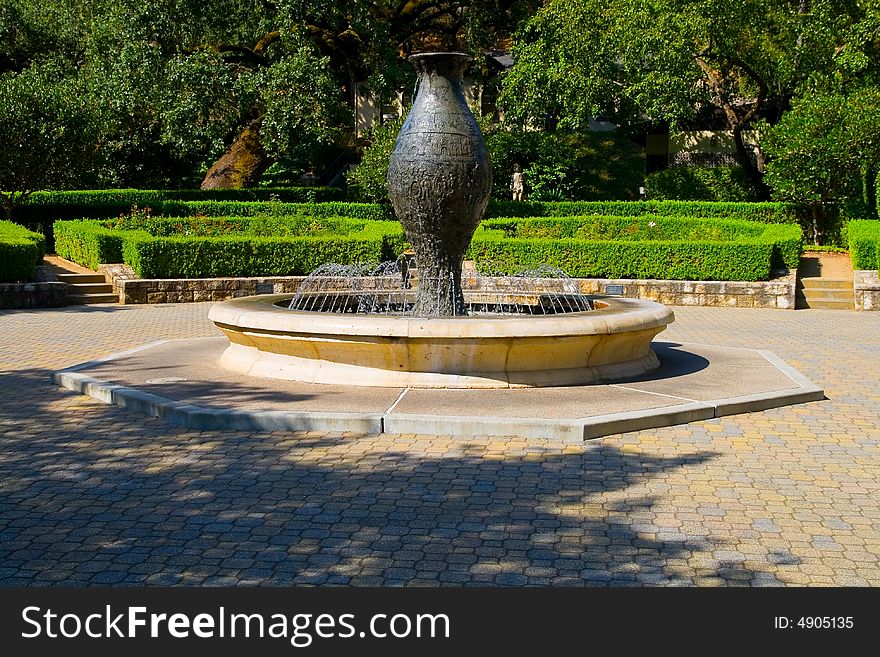 Fountain in Napa Valley California