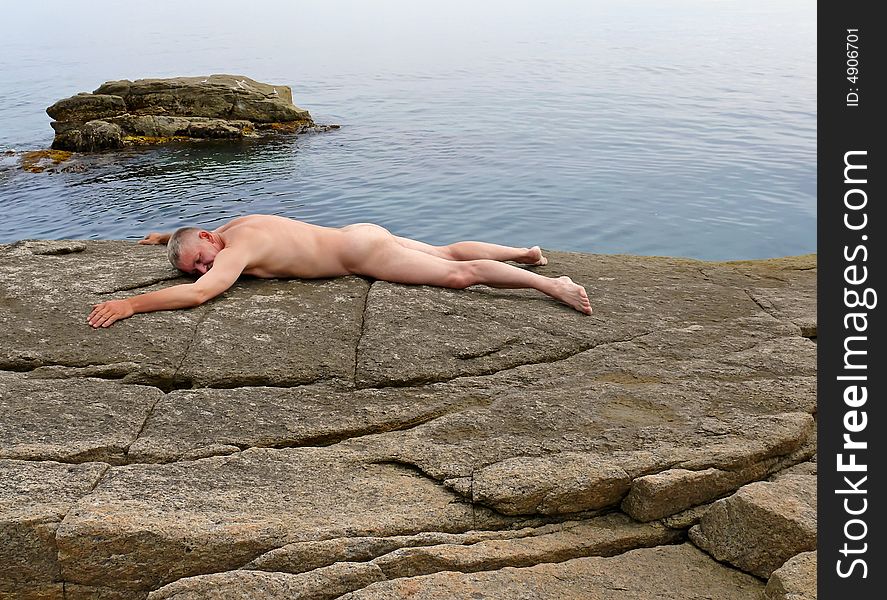 Nude Man On Seacoast 14