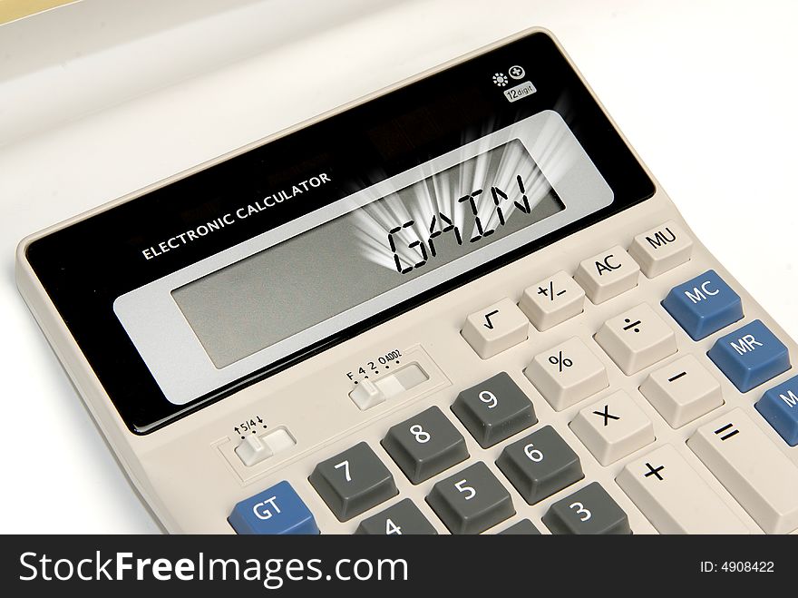 A word taxes display on calculator screen. A word taxes display on calculator screen