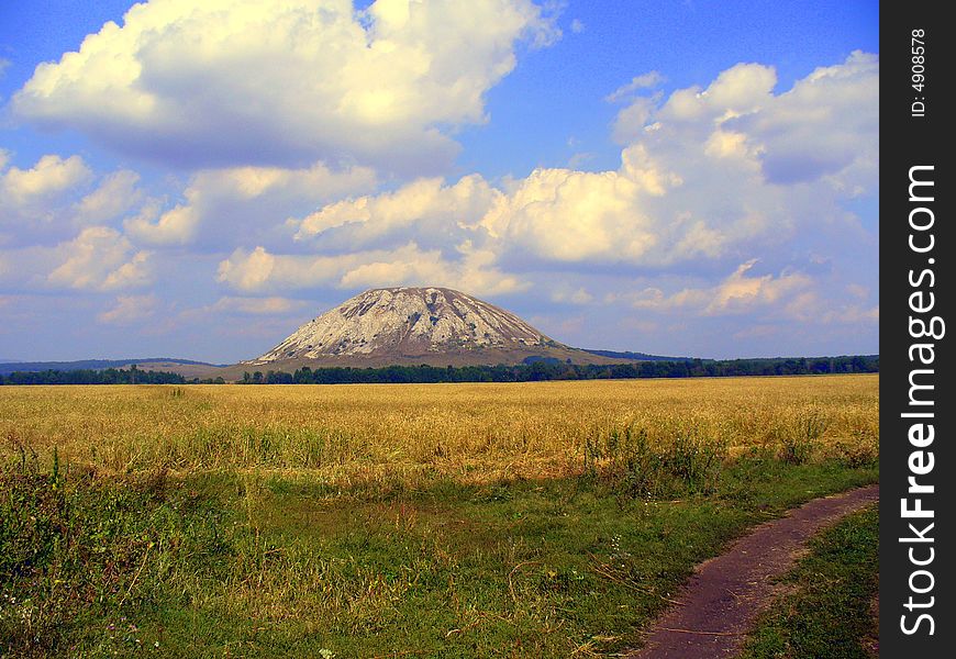 Mountain Tra-Tau from Bashkortostan near city Ishimbai. Mountain Tra-Tau from Bashkortostan near city Ishimbai