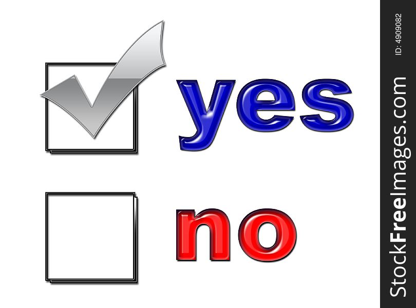 A check box illustration for voting, democrat or republican. A check box illustration for voting, democrat or republican