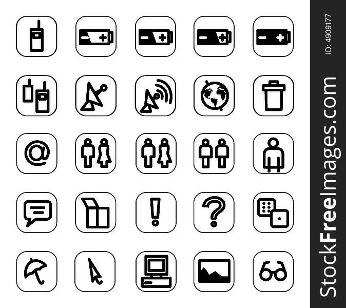 Web and media icon set