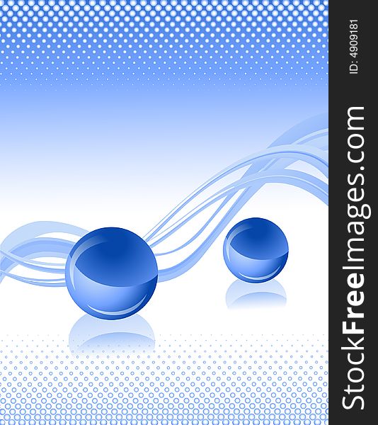 Blue sphere background, vector illustration, AI file included. Blue sphere background, vector illustration, AI file included
