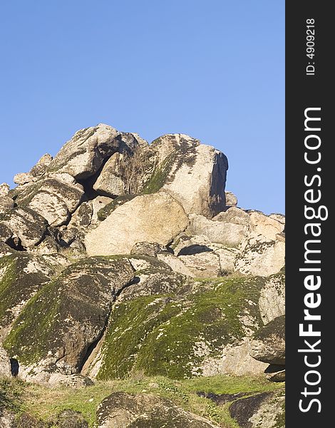 Geologic formation and blue sky. Geologic formation and blue sky