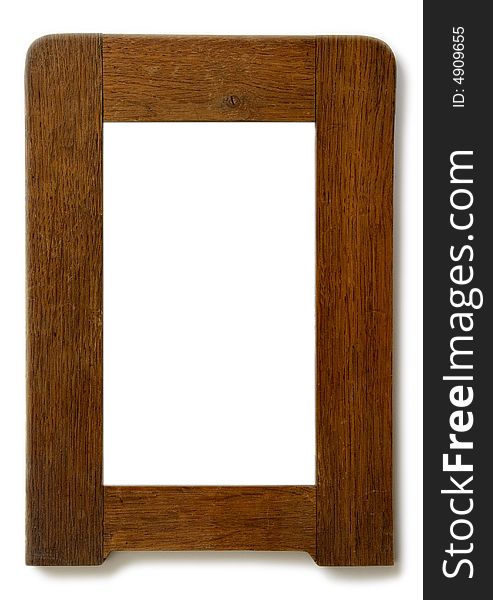 Wooden jugend-still frame isolated at white. Wooden jugend-still frame isolated at white