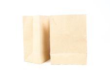 Two Brown Paper Bag Stock Photo