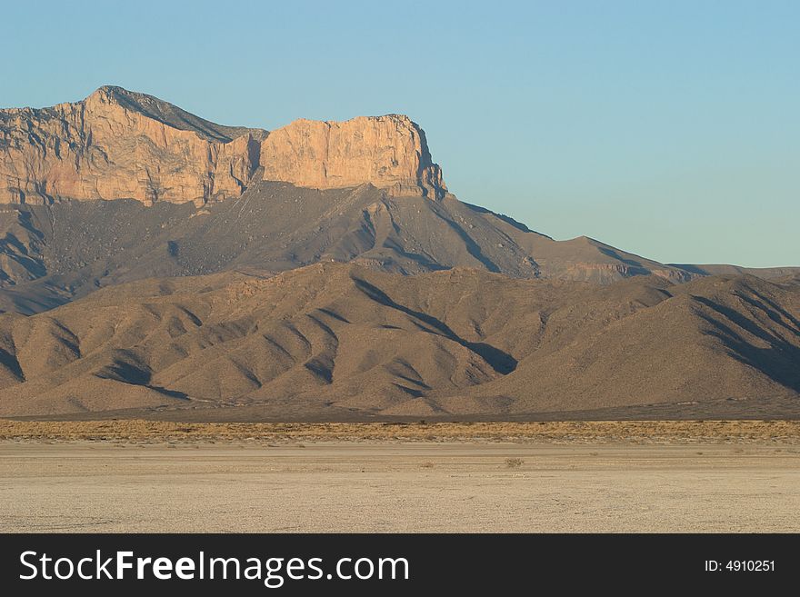 El Capitan from the Salt Flats - Guadalupe Mountains National Park
