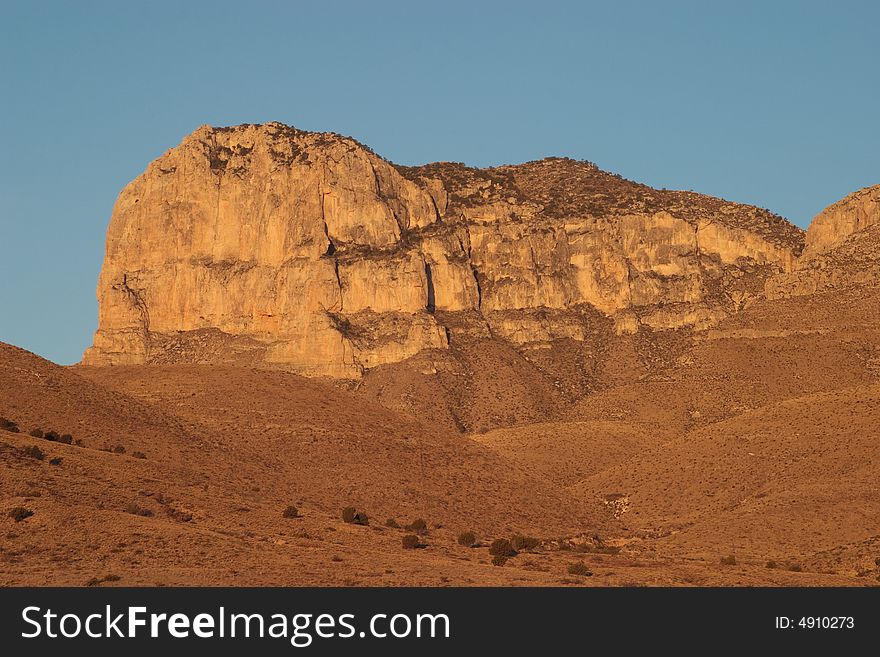 El Capitan at sunrise - Guadalupe Mountains National Park