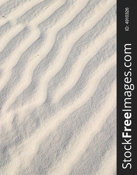 Sand ripples of the gypsum sand dunes - Guadalupe Mountains National Park