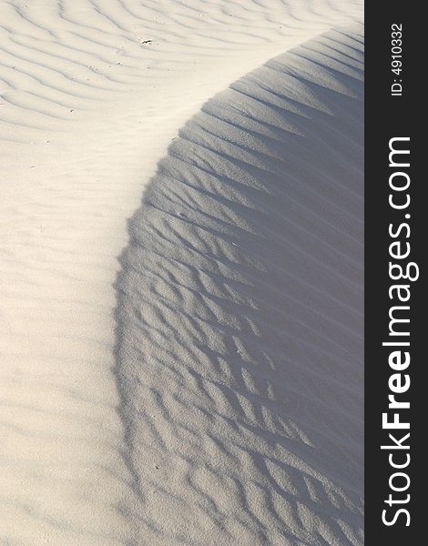 Sand ripples of the gypsum sand dunes - Guadalupe Mountains National Park