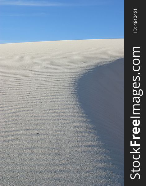 Sand Dune of the gypsum sand dunes - Guadalupe Mountains National Park