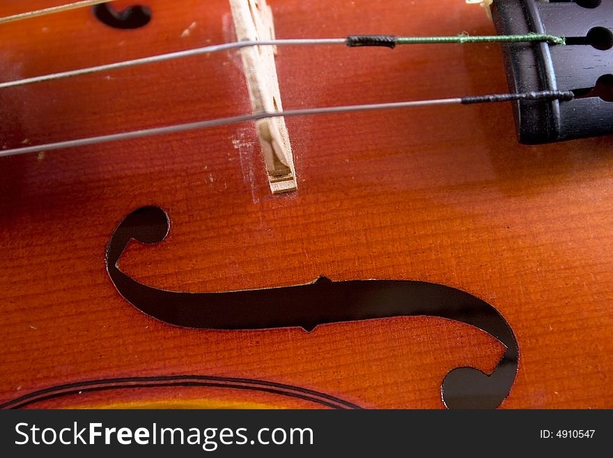 Close-up of a violin