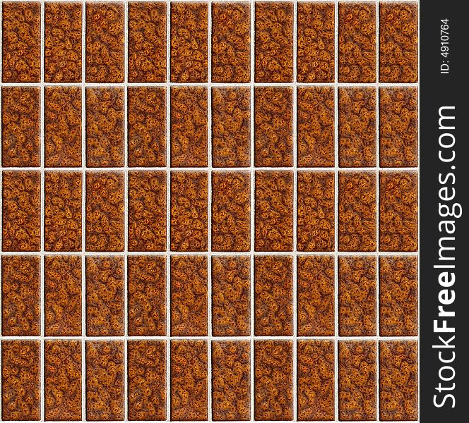 Seamless texture of bown tile. Seamless texture of bown tile