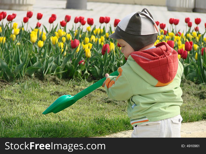 Child With Spade