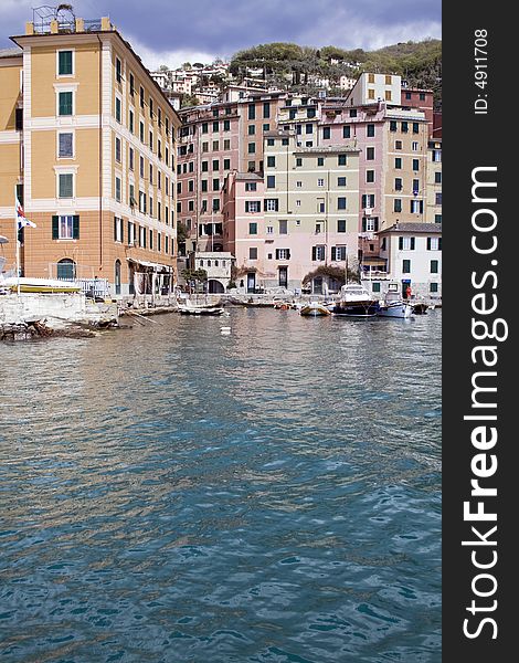 Camogli famous village in the ligurian riviera in italy. Camogli famous village in the ligurian riviera in italy