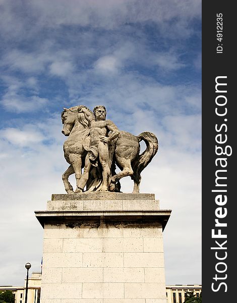 Historical statue, monument in paris. Historical statue, monument in paris