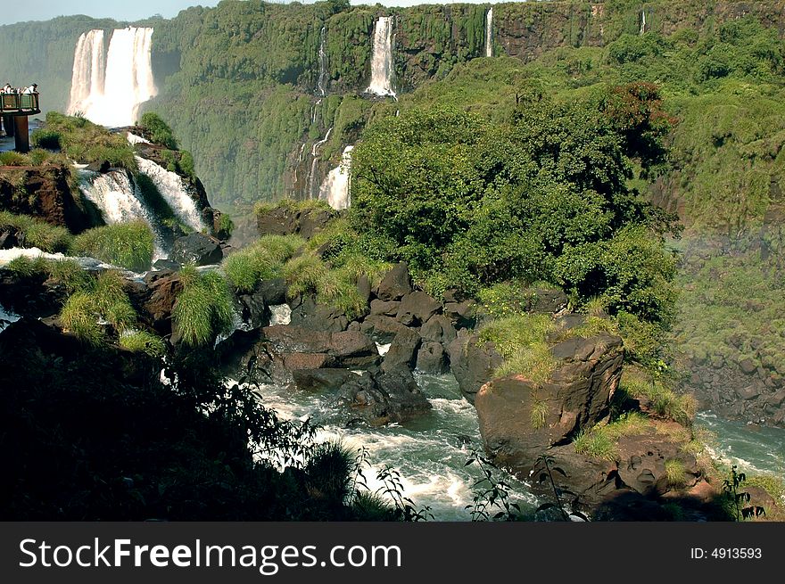 Argentinian falls from Brazil - Iguazu. Argentinian falls from Brazil - Iguazu