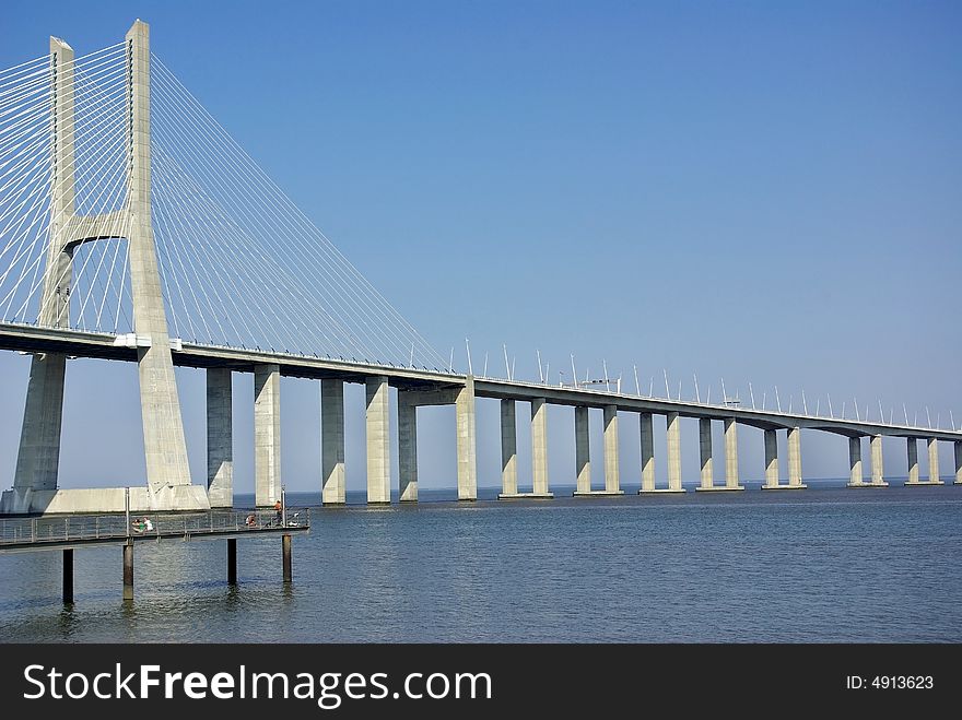 Bridge in Lisbon, Portugal.Vasco da Gama