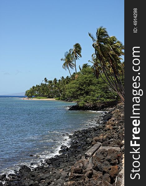 A section of the Maui coastline taken near Lahaina.