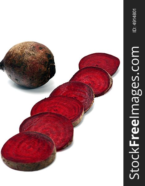 Beet Isolated In White