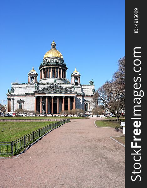 The dome of Isakievskij Cathedral, St. Petersburg. Russia. The dome of Isakievskij Cathedral, St. Petersburg. Russia.